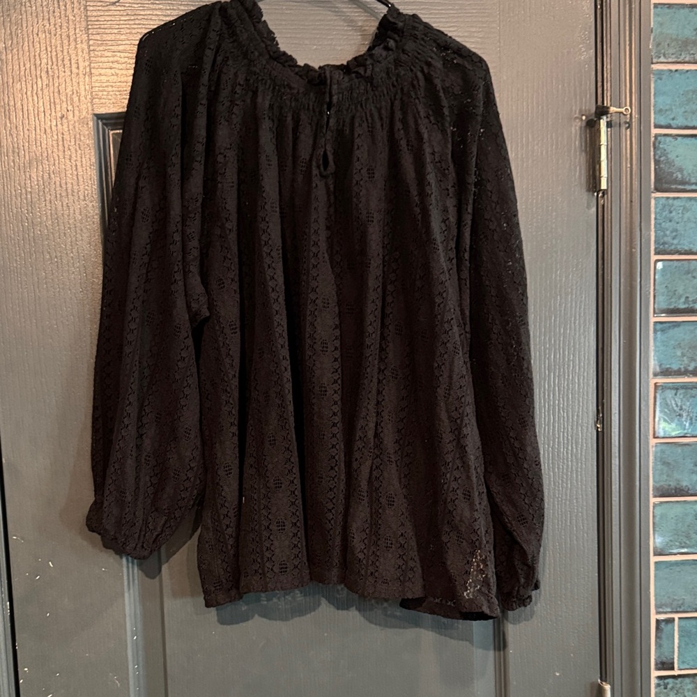 Old Navy Black Lace Blouse